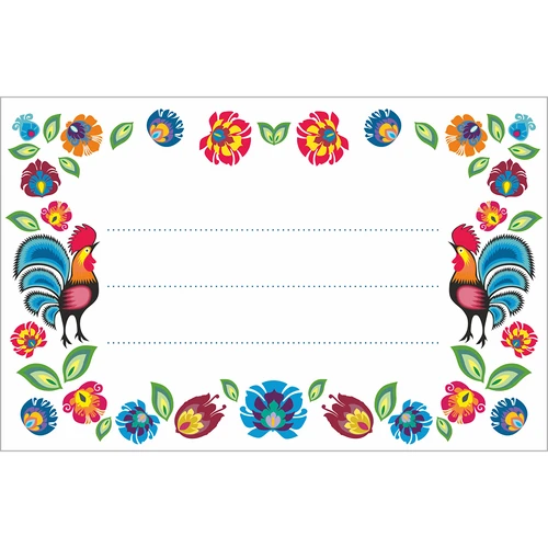 Etiquetas autoadhesivas 85/55mm - Folk 20 unidades