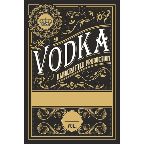 Etiquetas vodka - MIX 60/90mm autoadhesivas. 20 piezas - 4