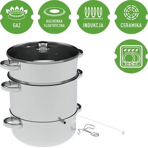 Extractor de zumo al vapor de acero inoxidable 8 L - 3