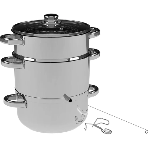 Extractor de zumos al vapor de acero inoxidable con vaporera, 5 L