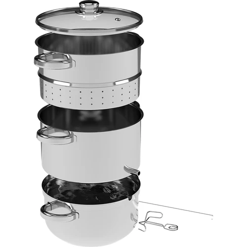 Extractor de zumos al vapor de acero inoxidable con vaporera, 5 L - 3