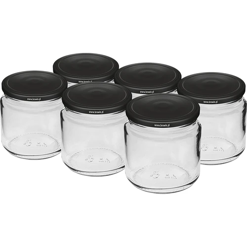 Frasco 212ml con tapa negra fi66/4 - 6uds.  - 1 