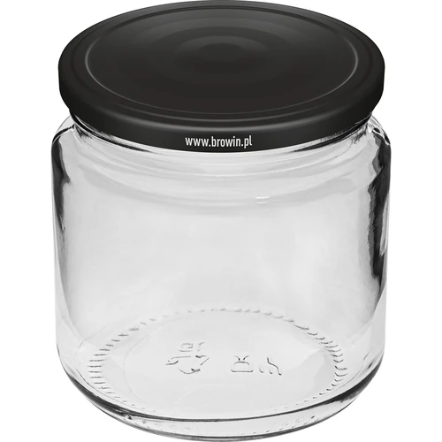 Frasco 212ml con tapa negra fi66/4 - 6uds. - 2