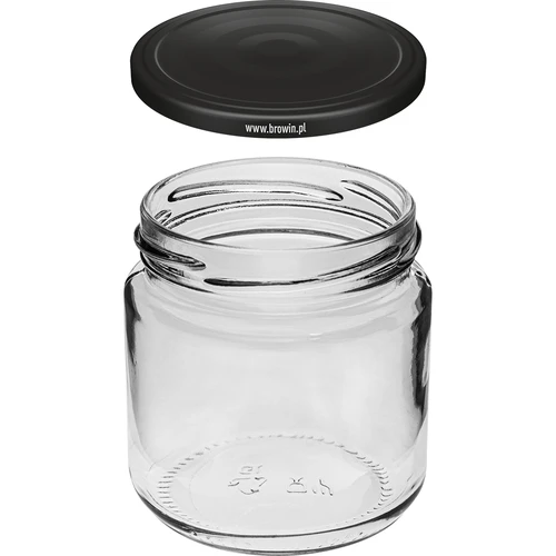 Frasco 212ml con tapa negra fi66/4 - 6uds. - 3