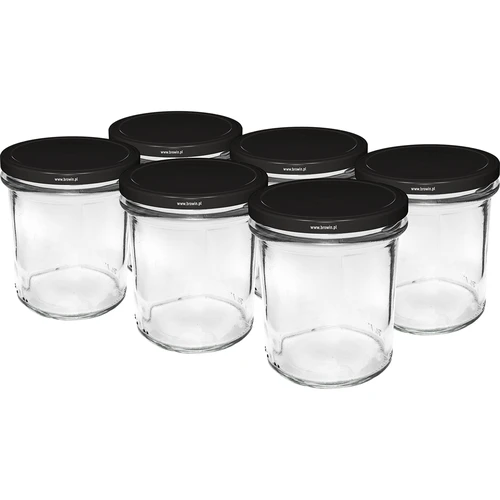Frasco simple 350ml con tapa negra fi82 - 6uds.  - 1 