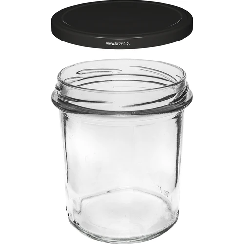 Frasco simple 350ml con tapa negra fi82 - 6uds. - 3