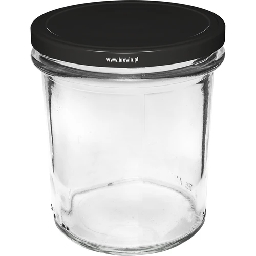 Frasco simple 350ml con tapa negra fi82 - 6uds. - 2
