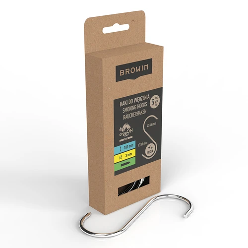 Ganchos para ahumar - en S, afilados, 3 mm x 100 mm, 5 uds. - 2