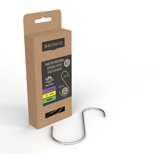 Ganchos para ahumar - en S, afilados, 3 mm x 150 mm, 5 uds. - 2