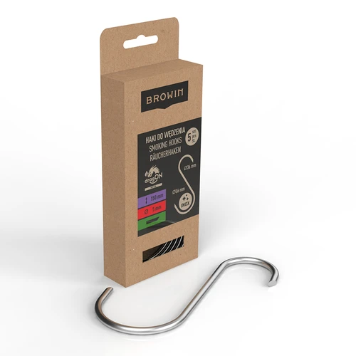 Ganchos para ahumar - en S, corte a 45°, 5 mm x 150 mm, 5 uds. - 2