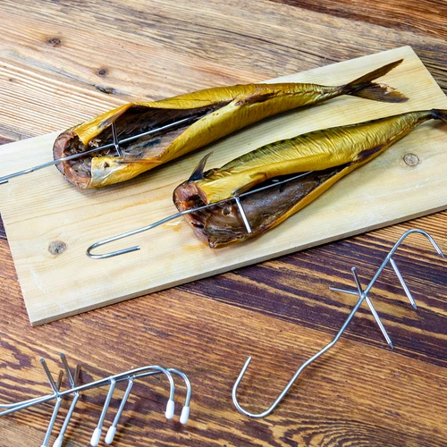 Ganchos para ahumar pescado - triples, 5 piezas - 6