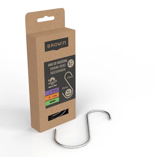 Ganchos para ahumar - S, afilados, 4mm x 150mm 5 uds. - 2