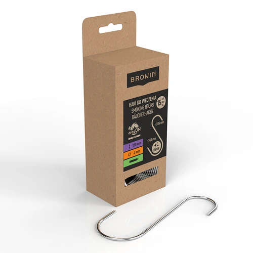 Ganchos para ahumar - tipo S, afilados 4 mm x 150 mm, 15 uds. - 2