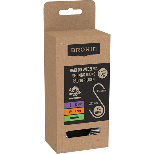 Ganchos para ahumar - tipo S, afilados 4 mm x 150 mm, 15 uds. - 3