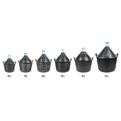 Globo para vino 10L en cesta de plástico - 7