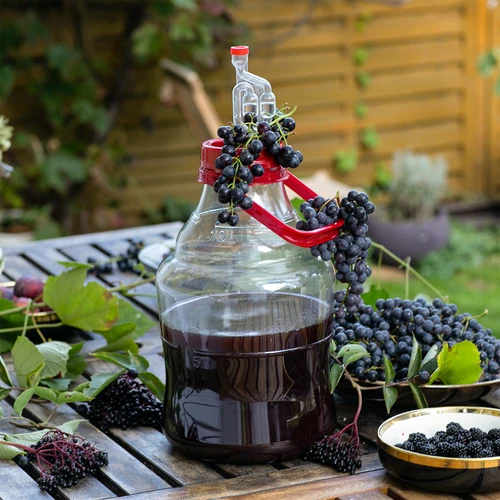 Globo para vino ligero, irrompible, con asa, 10L - 8