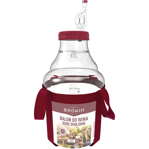 Globo para vino ligero, irrompible, con correas, 10L - 3