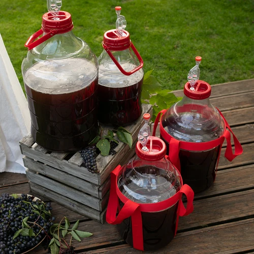 Globo para vino ligero, irrompible, con correas, 10L - 11