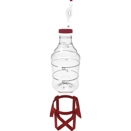 Globo para vino ligero, irrompible, con correas, 15L - 2