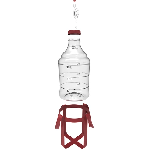 Globo para vino ligero, irrompible, con correas, 20L - 2