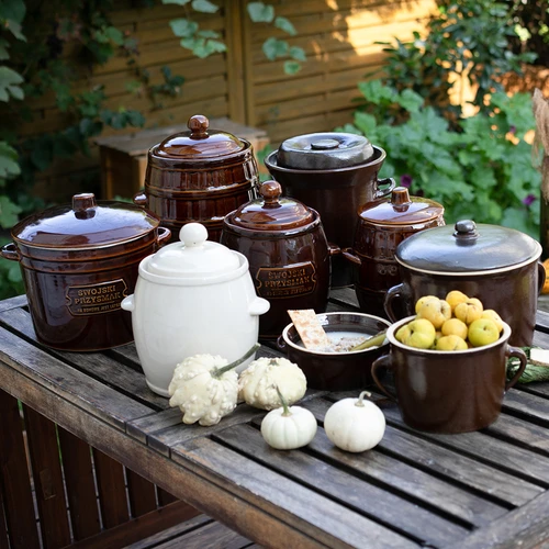 Gres - olla de 800ml para manteca con tapa - 4