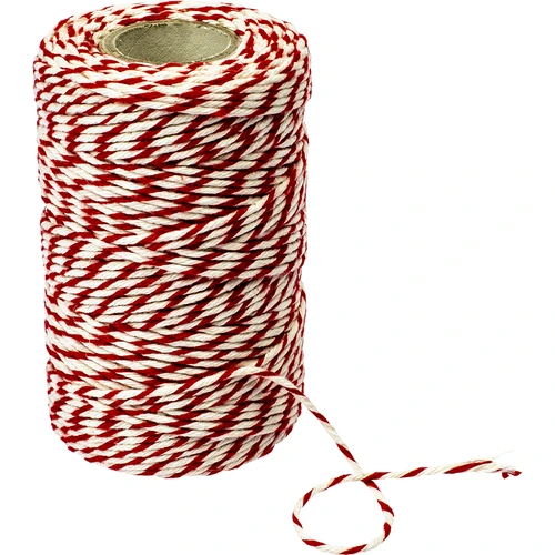 Hilos para embutidos blanco-rojo de algodón (240°C) 55 m  - 1 