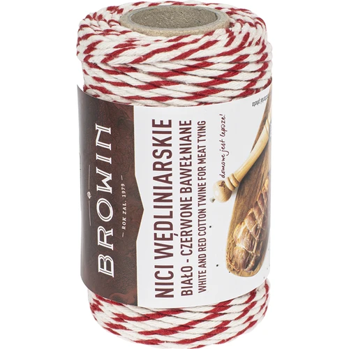 Hilos para embutidos blanco-rojo de algodón (240°C) 55 m - 2