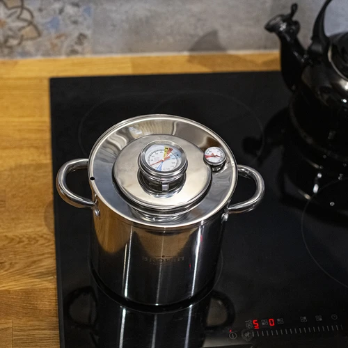 Kit con camisa de agua - cocedor de fiambres 1,5 kg + olla - 20