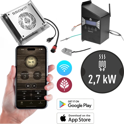 Kit de módulos con controlador Wi‑Fi dragON IQ, 2,7 kW, para ahumadores de exterior