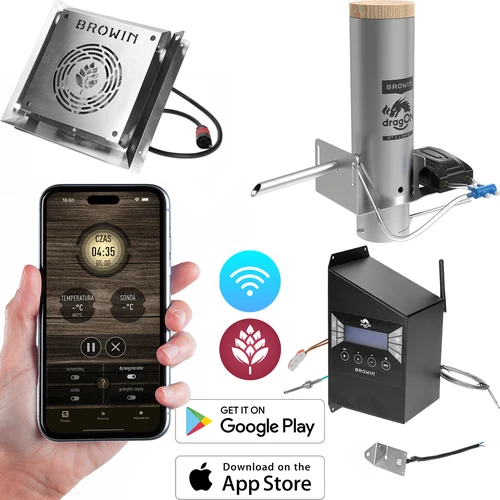 Kit dragON para ahumador - módulos IQ con Wi-Fi y generador de humo JET 2 LONG con cajón de cenizas  - 1 