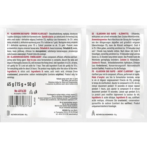 Klarowin Turbo 2 - quitosano + kieselsol - 2