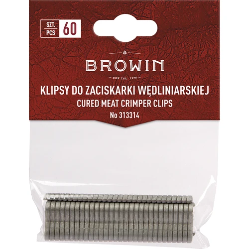 Klipsy do zaciskarki wędliniarskiej - 60 szt.