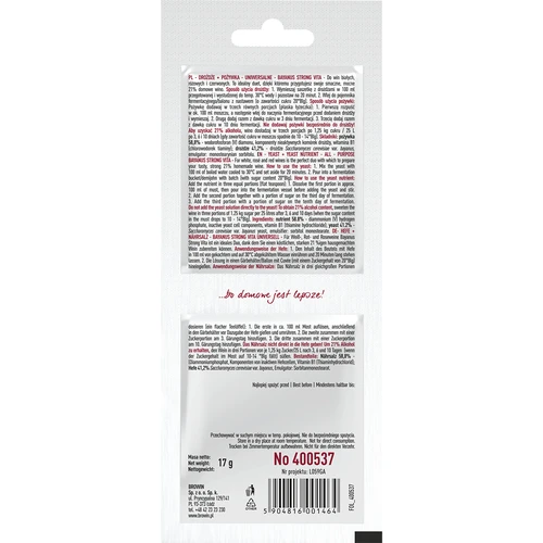 Levadura Bayanus + nutriente Universal 21% - 17g - 2