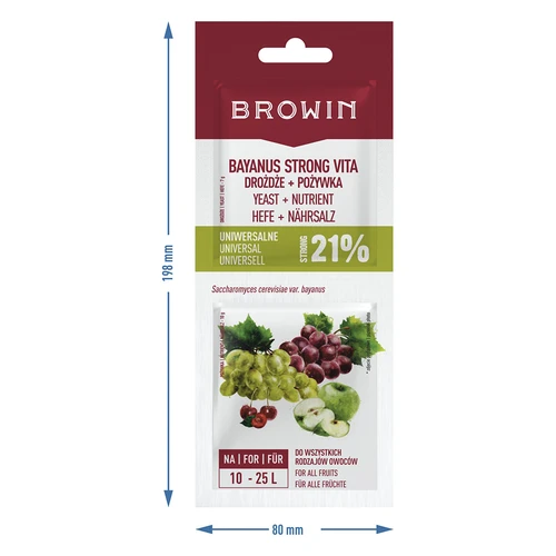Levadura Bayanus + nutriente Universal 21% - 17g - 3