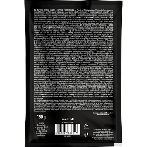 Levadura de destilería Turbo Grom 48h - 2