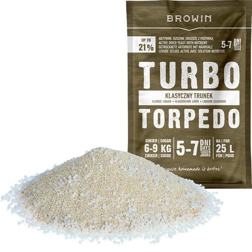 Levadura de destilería Turbo Torpedo 5-7 días 21% 100g - 3