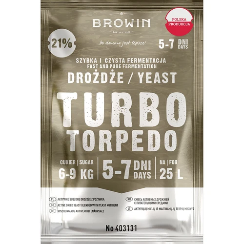 Levadura de destilería Turbo Torpedo 5-7 días 21% 100g  - 1 