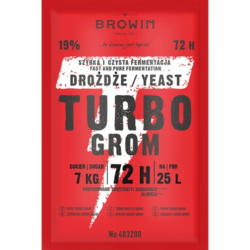 Levadura destiladora Turbo Grom 72h - 2