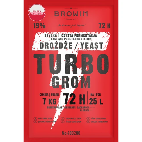 Levadura destiladora Turbo Grom 72h  - 1 