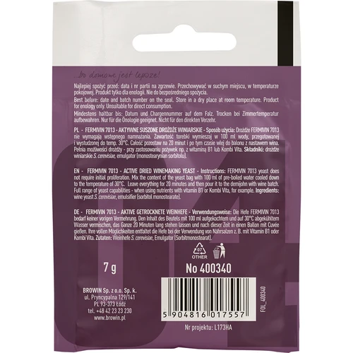 Levadura para vino Fermivin 7013, 7 g - 2