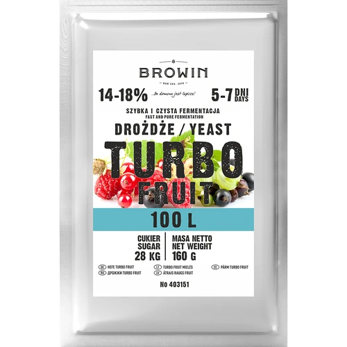 Levadura para vino Turbo Fruit 5-7 días 100 L - 2