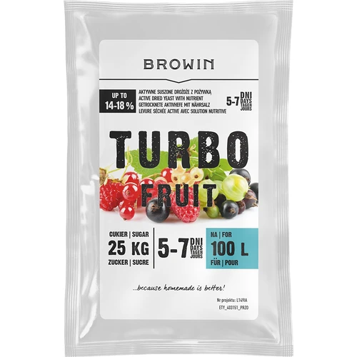 Levadura para vino Turbo Fruit 5-7 días 100 L  - 1 