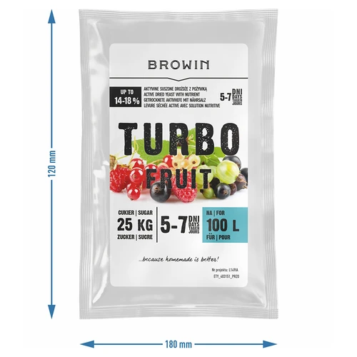 Levadura para vino Turbo Fruit 5-7 días 100 L - 3