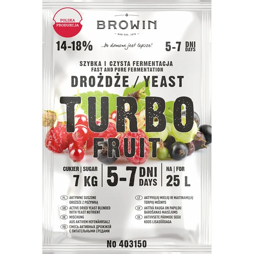 Levadura para vino Turbo Fruit 5-7 días  - 1 