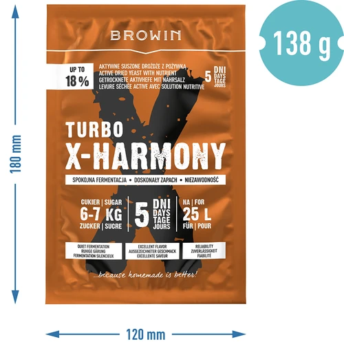 Levadura Turbo X-Harmony 25 L, 138 g - 6