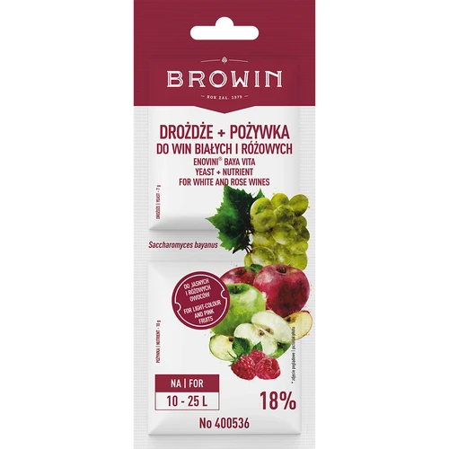 Levaduras Bayanus + nutrientes - vinos blancos y rosados  - 1 