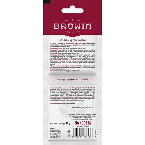 Levaduras Bayanus + nutrientes - vinos blancos y rosados - 2