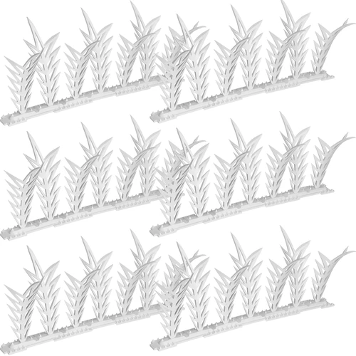 Listones con púas repelentes de aves, decorativos, blancos - de plástico, 6 uds. - 2