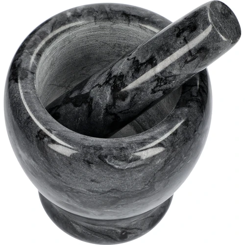 Marmurowy moździerz kuchenny, czarny, fi 10,5 cm - 2
