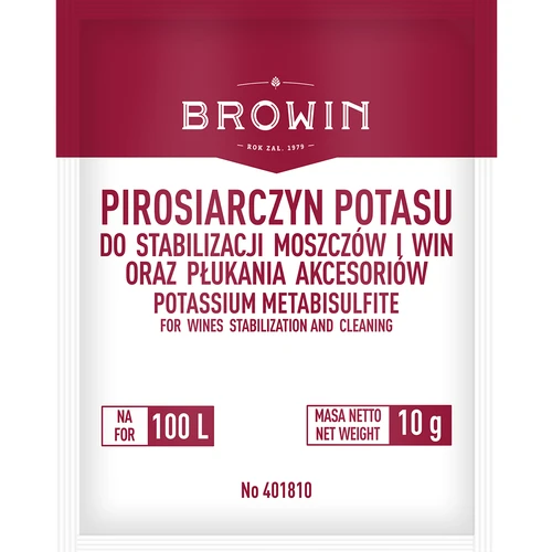 Metabisulfito de potasio 10 g  - 1 